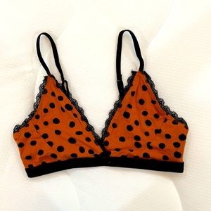 Animal print organic cotton bralette